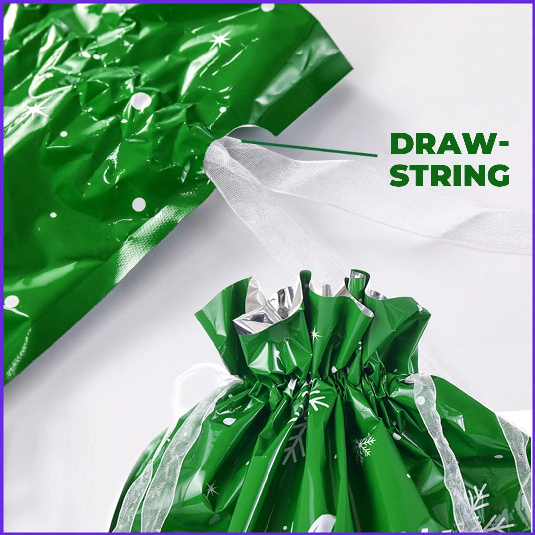 Christmas Drawstring Gift Bags 🎄✨ Cute, Festive & Reusable! 🎁
