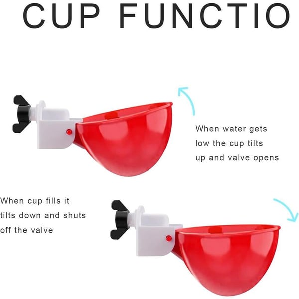 🎁HOT SALE PROMOTION 49% OFF-🐔Chicken Waterer Cups, 6 Packs Large Chicken Watering Cups